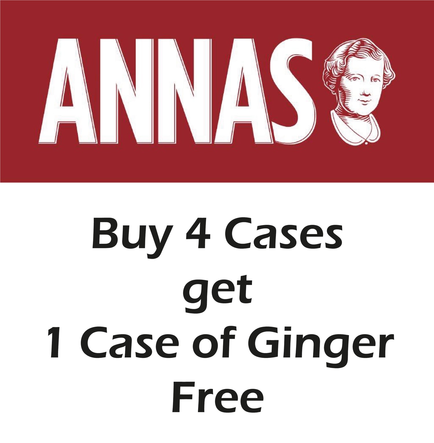 Anna's Buy 4 get 1 Case of Ginger Free