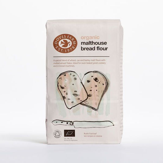 DOVES FLOUR Organic Malthouse Flour            Size - 5x1.0 Kg