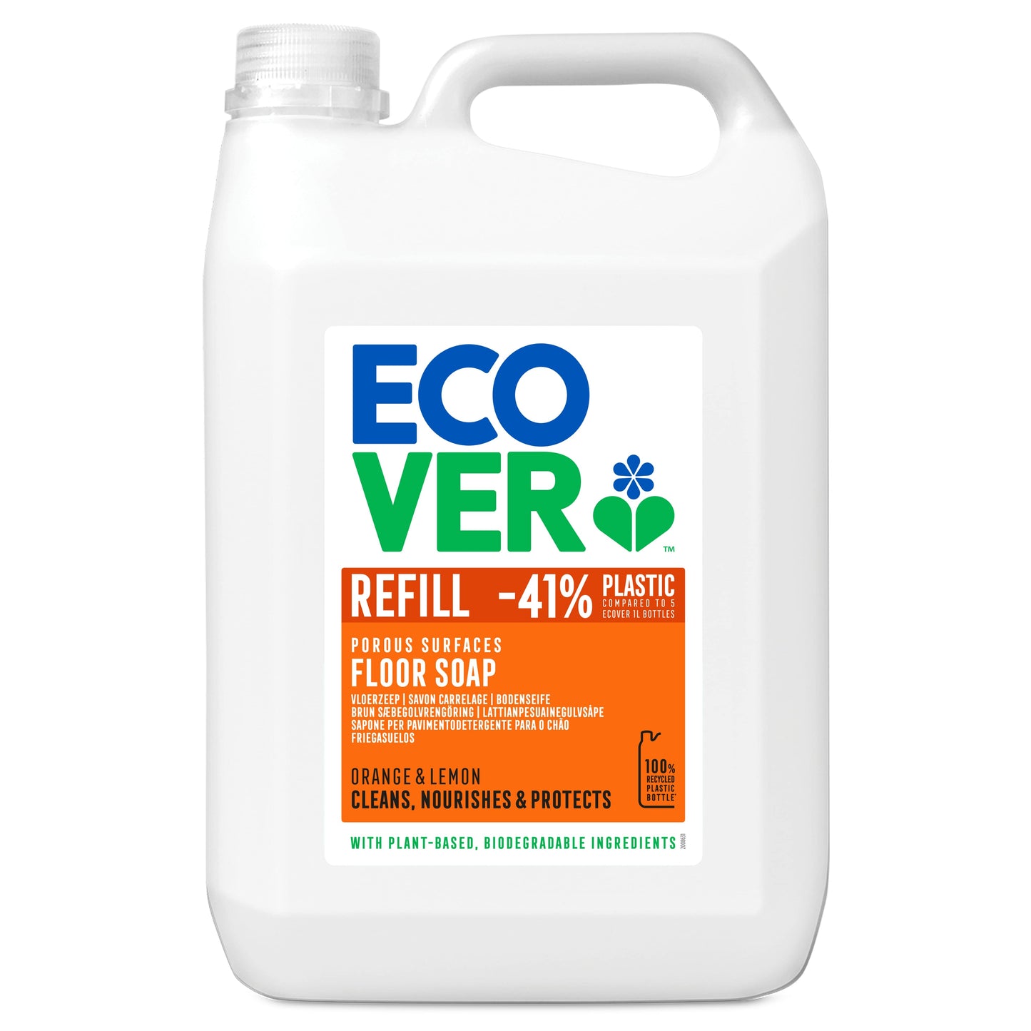 ECOVER CLEANING Floor Cleaner Linseed Oil          Size - 1x5Ltr