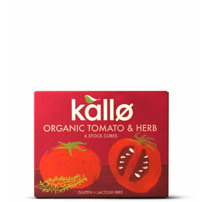 KALLO Org Tomato & Herb Stock Cubes      Size - 15x6x11g