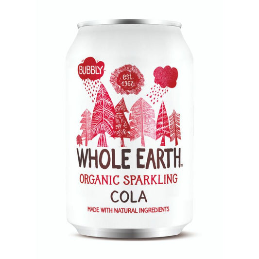 WHOLE EARTH Org Sparkling Cola Drink Cans      Size - 24x330ml