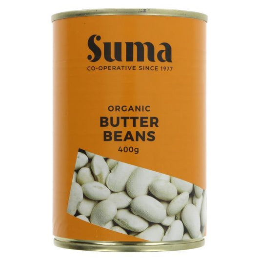 SUMA Organic Butter Beans               Size - 12x400g