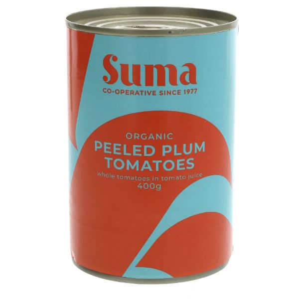 SUMA Organic Peeled Plum Tomatoes       Size - 12x400g