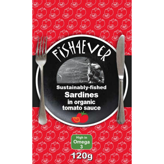 FISH 4 EVER Sardine Fillets In Org Tomato Sauc Size - 10x120g