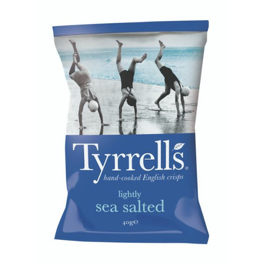 TYRRELLS CRISPS Lightly Sea Salted                 Size - 24x40g