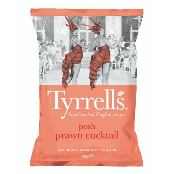 TYRRELLS CRISPS Posh Prawn Cocktail                Size - 8x150g