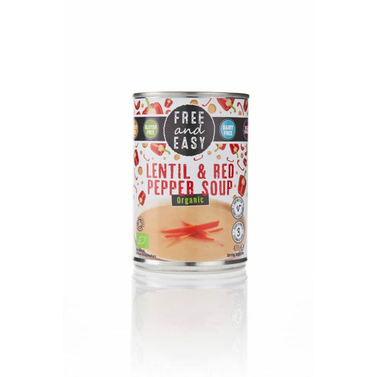FREE & EASY Org Lentil & Red Pepper Soup       Size - 6x400g