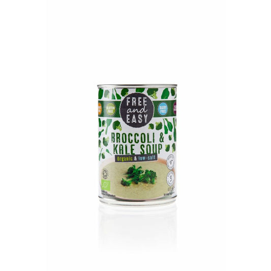 FREE & EASY Org L/Salt Broccoli & Kale Soup    Size - 6x400g