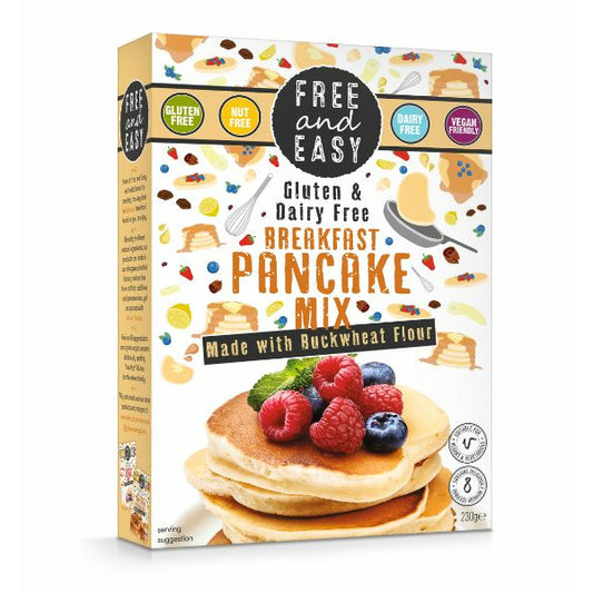 FREE & EASY Gluten Free D/F Pancake Mix                Size - 4x250g