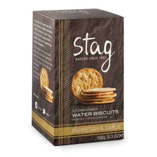 STAG Parmesan & Garlic Water Biscuits                      Size - 12x150g