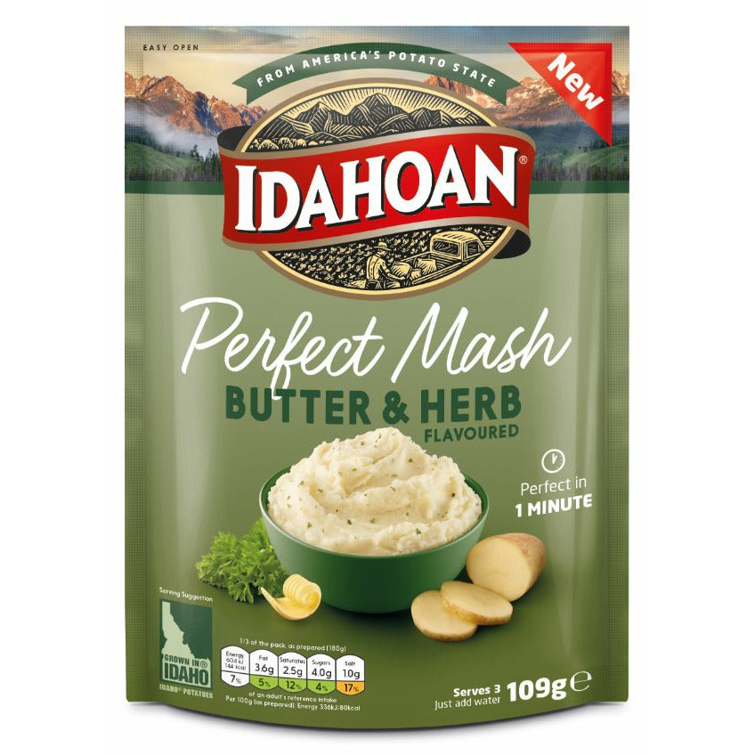 IDAHOAN Idahoan Butter & Herb Mash         Size - 12x109g