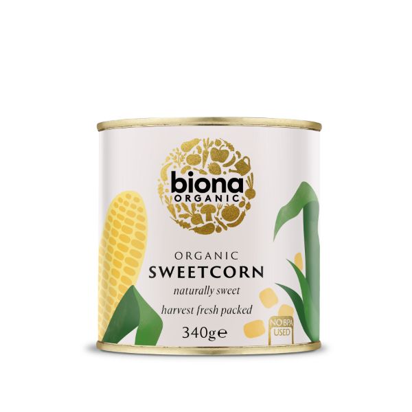 BIONA Organic Sweetcorn                  Size - 6x340g