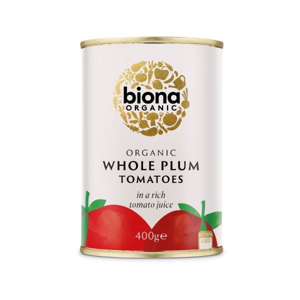 BIONA Organic Peeled Whole Tomatoes      Size - 12x400g