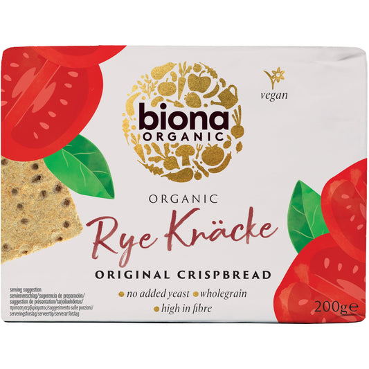 BIONA Organic Rye Knäcke Original Crispbread      Size  10x200g