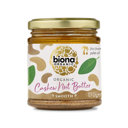 BIONA Cashewnut Butter  Smooth Organic     Size  6x170g
