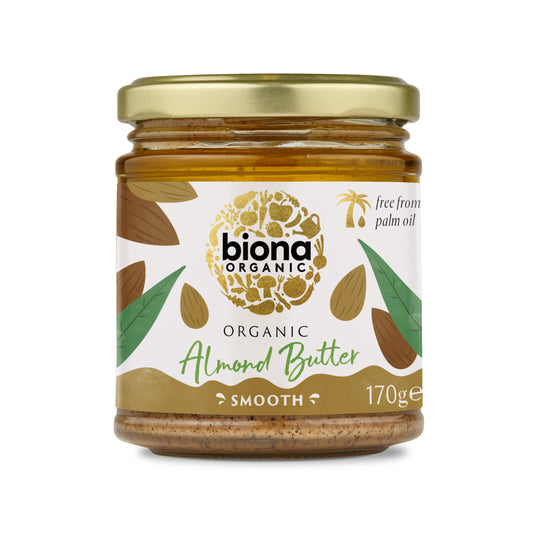 BIONA Almond Butter -Smooth Organic     Size  6x170g