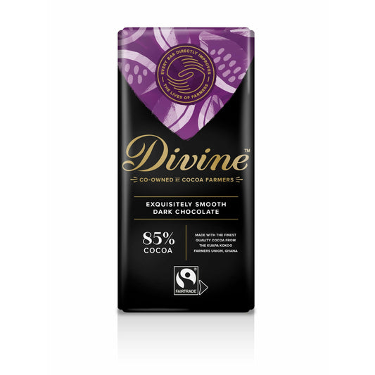DIVINE F/T 85% Dark Chocolate             Size - 15x90g