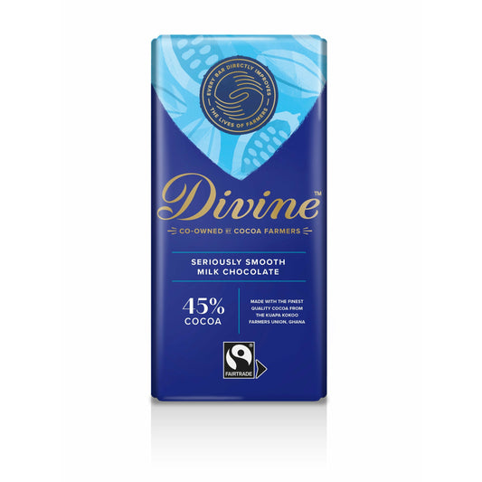 DIVINE F/T Milk Chocolate 45% Cocoa       Size - 15x90g