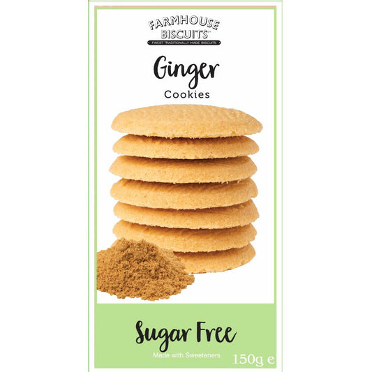 FARMHOUSEBISCUITS Sugar Free Ginger Biscuits         Size - 12x150g