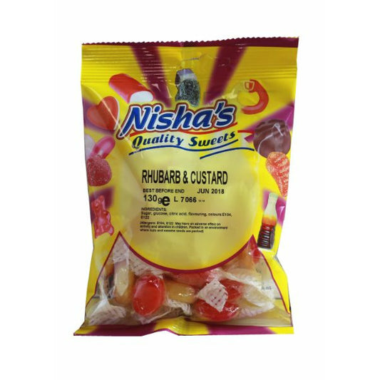 NISHA SWEETS Rhubarb & Custard                  Size - 12x150g