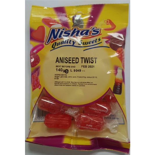 NISHA SWEETS Aniseed Twists                     Size - 12x140g