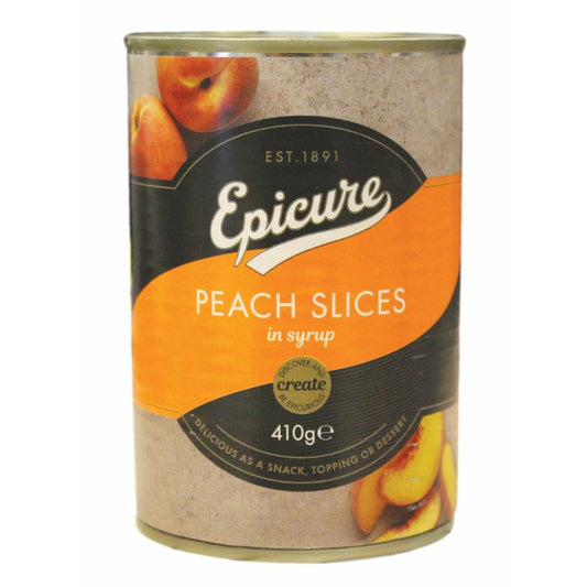 EPICURE Peach Slices in Syrup              Size - 12x410g