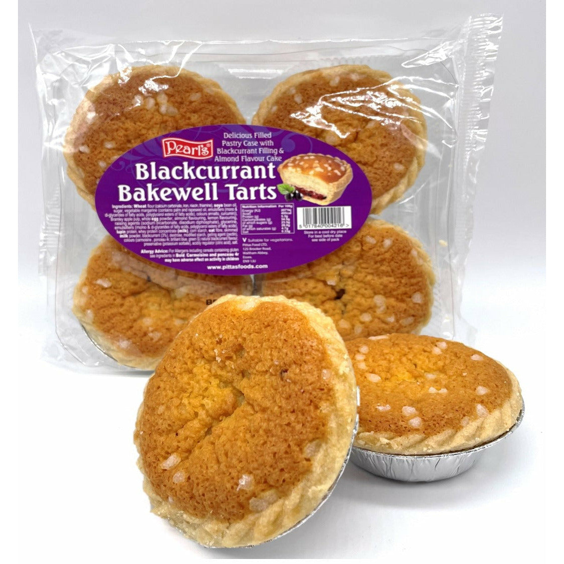 PEARLS Blackcurrant Bakewell Tarts        Size - 15x4's