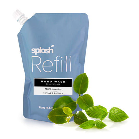 SPLOSH Hand wash refill - mint & green tea     Size  6x420ml