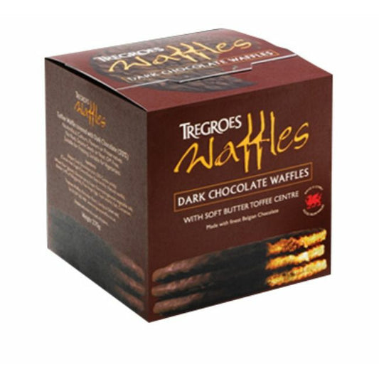 TREGROES WAFFLES Dark Chocolate Waffles Box         Size - 6x6's