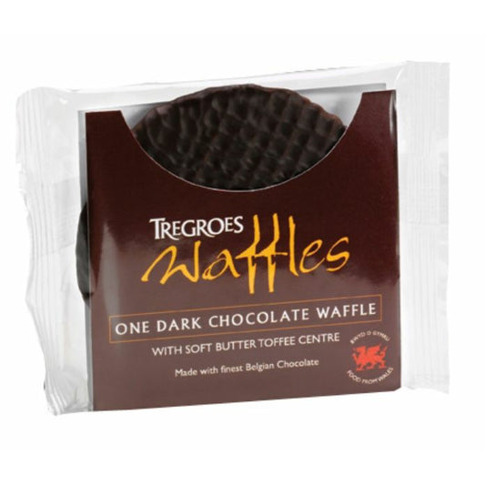 TREGROES WAFFLES Dark Chocolate Waffles Singles     Size - 21x1's