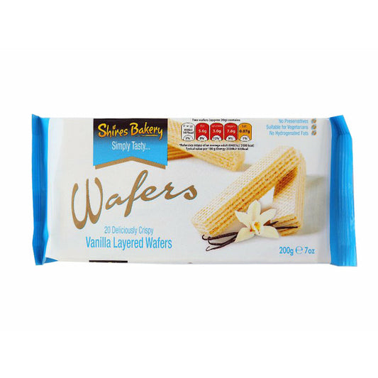 SHIRES WAFERS Vanilla Wafers                     Size - 12x200g