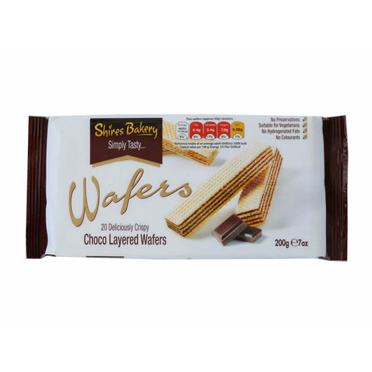 SHIRES WAFERS Chocolate Wafers                   Size - 12x200g